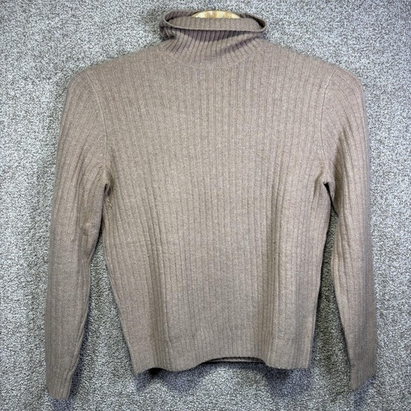 Suitsupply Other - Suitsupply Sweater Mens Large Beige Wool Alpaca Ribbed Turtleneck Knit Pullover